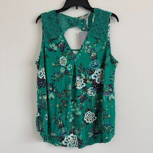 Daniel Rainn Women Sleeveless With Lace Back Design Top Blouse Size 1X